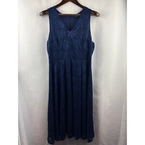 Women’s Noctflos Size XL Dark Blue Lace Sleeveless Miss Dress